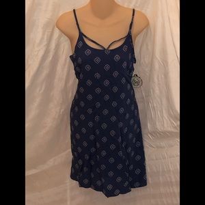 NWTs: SO Dark Blue & White Shift Dress